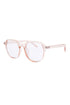 Classic round  brown blue light glasses