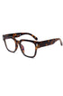 A sleek oversized square frame that makes a statement while protecting your eyes from blue light.