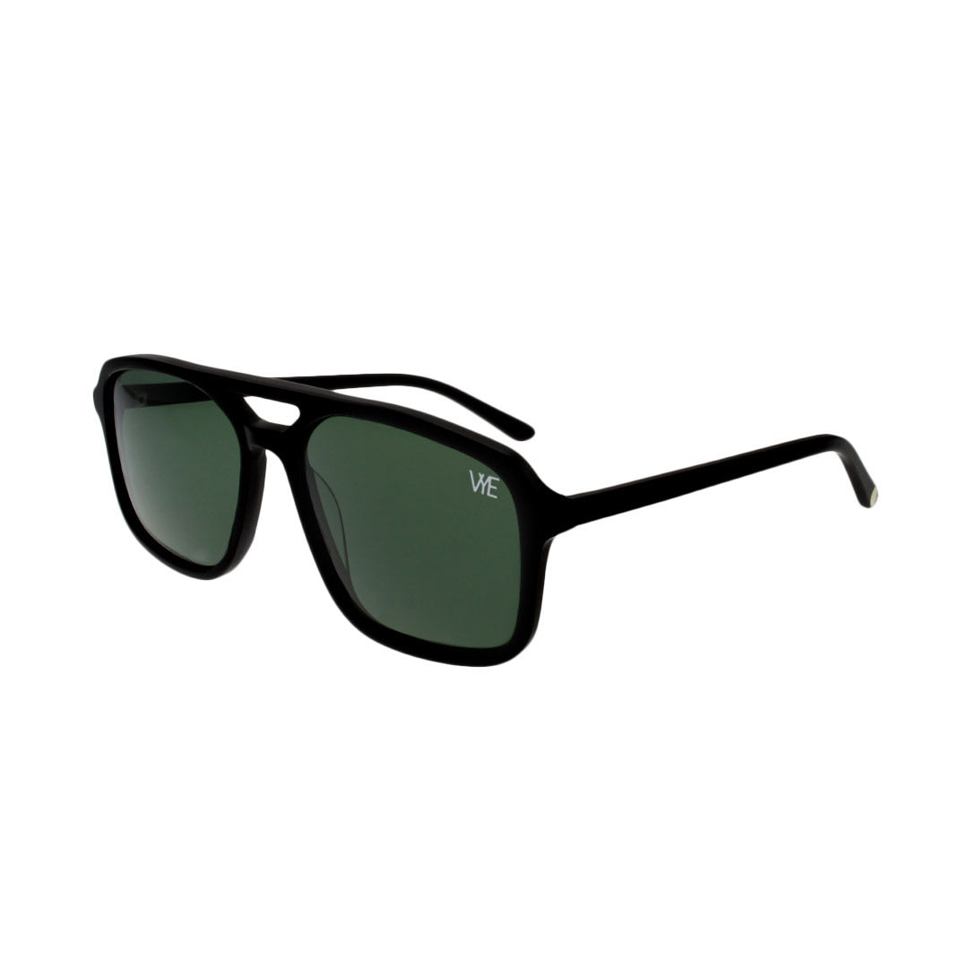 REQUIEM sunglasses with black frame and green lenses