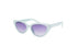 Sunglasses with light blue frame and purple gradient lenses 