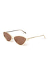 Gold-framed sunglasses with brown lenses 