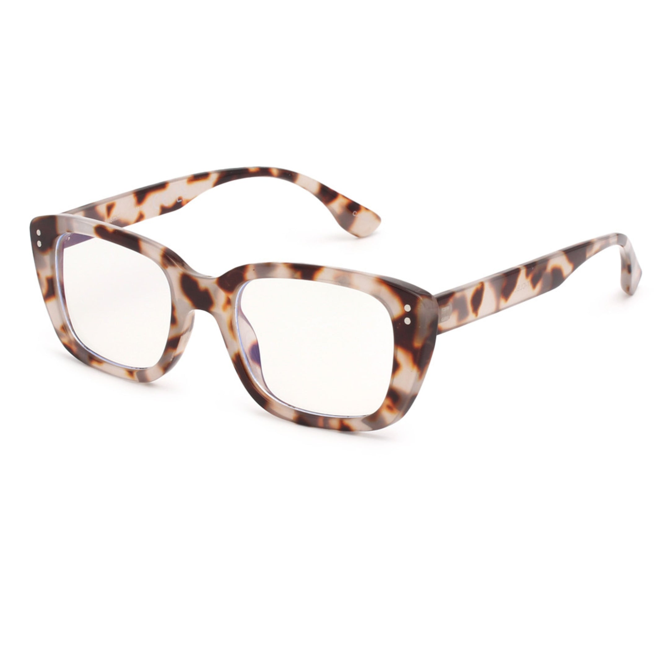 A modern square frame with subtle silver accents that elevate your everyday look.