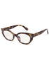  A sharp tort cat eye blue light  frame with attitude. 