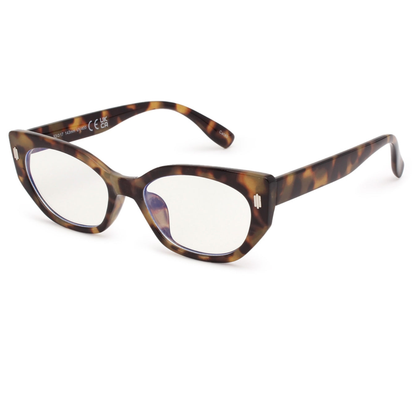  A sharp tort cat eye blue light  frame with attitude. 