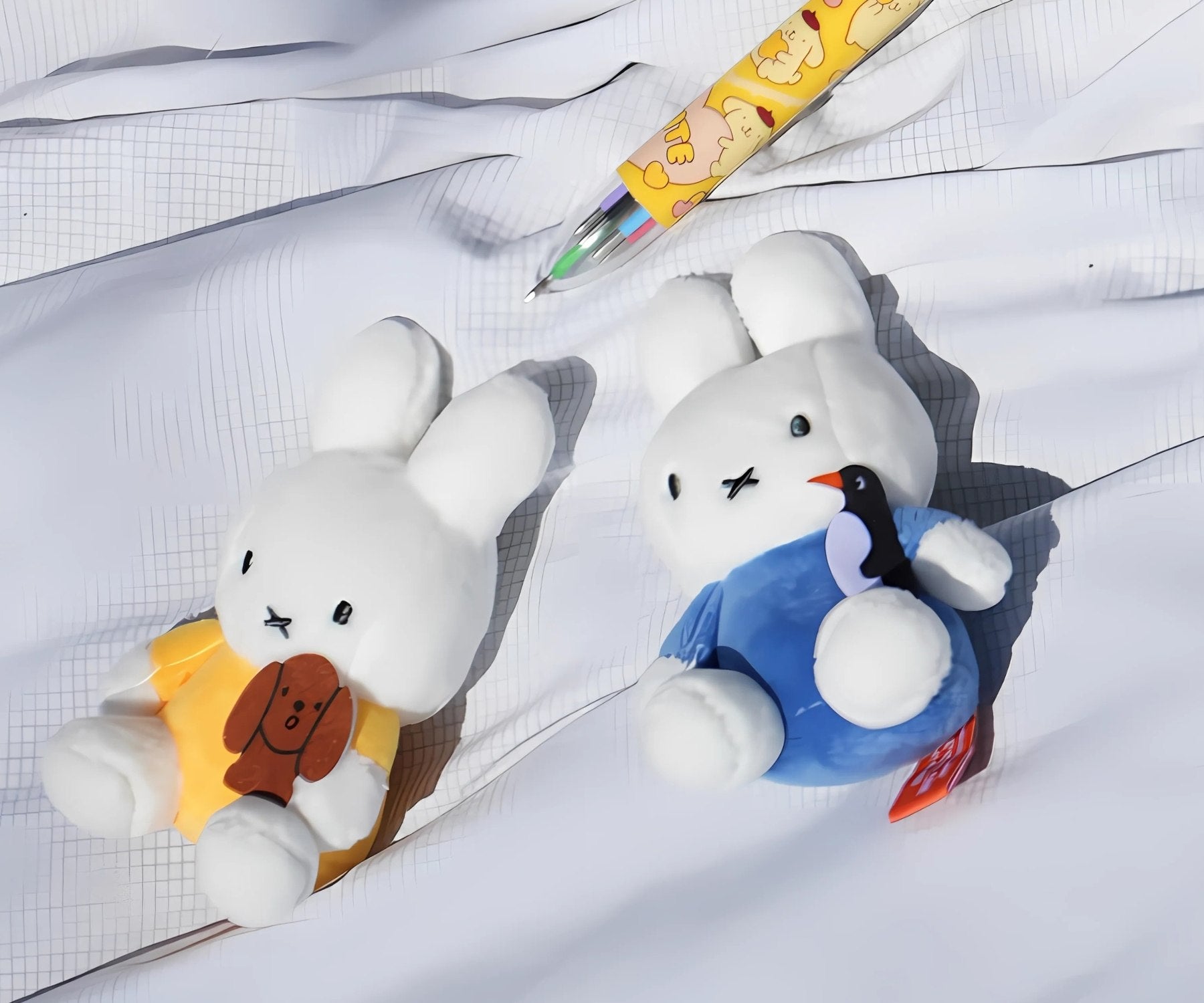 Limited Miffy Plush with lovely animal Keychain Bag Charm
