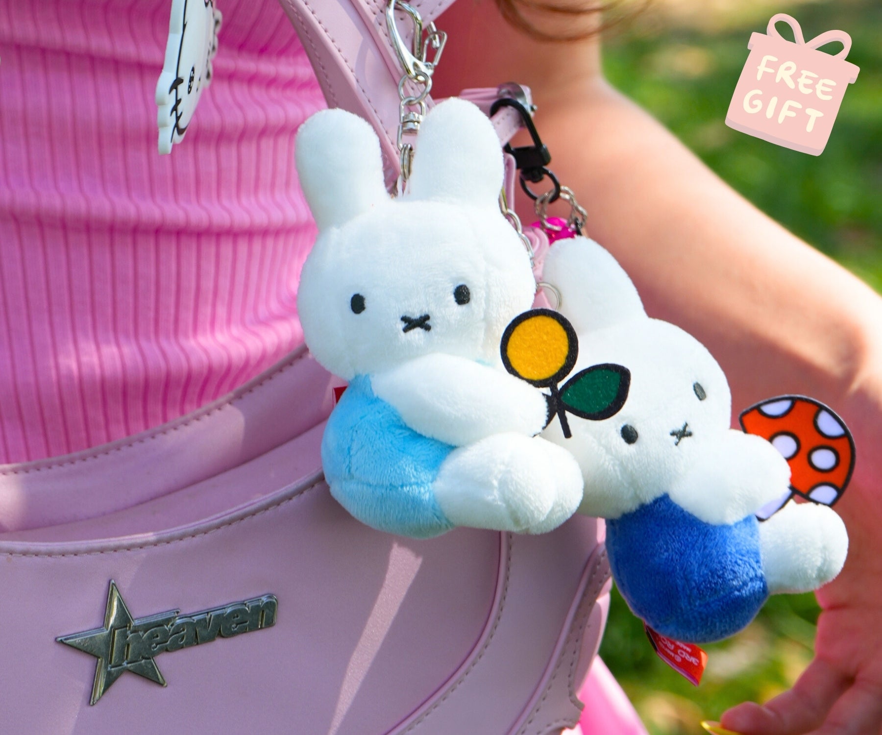 Miffy & Friends with Flower Plush Key Chain bag Charm