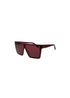 Oversized IMPULSE sunglasses with solid burgundy lenses and shiny crystal burgundy frame, offering full UV protection.