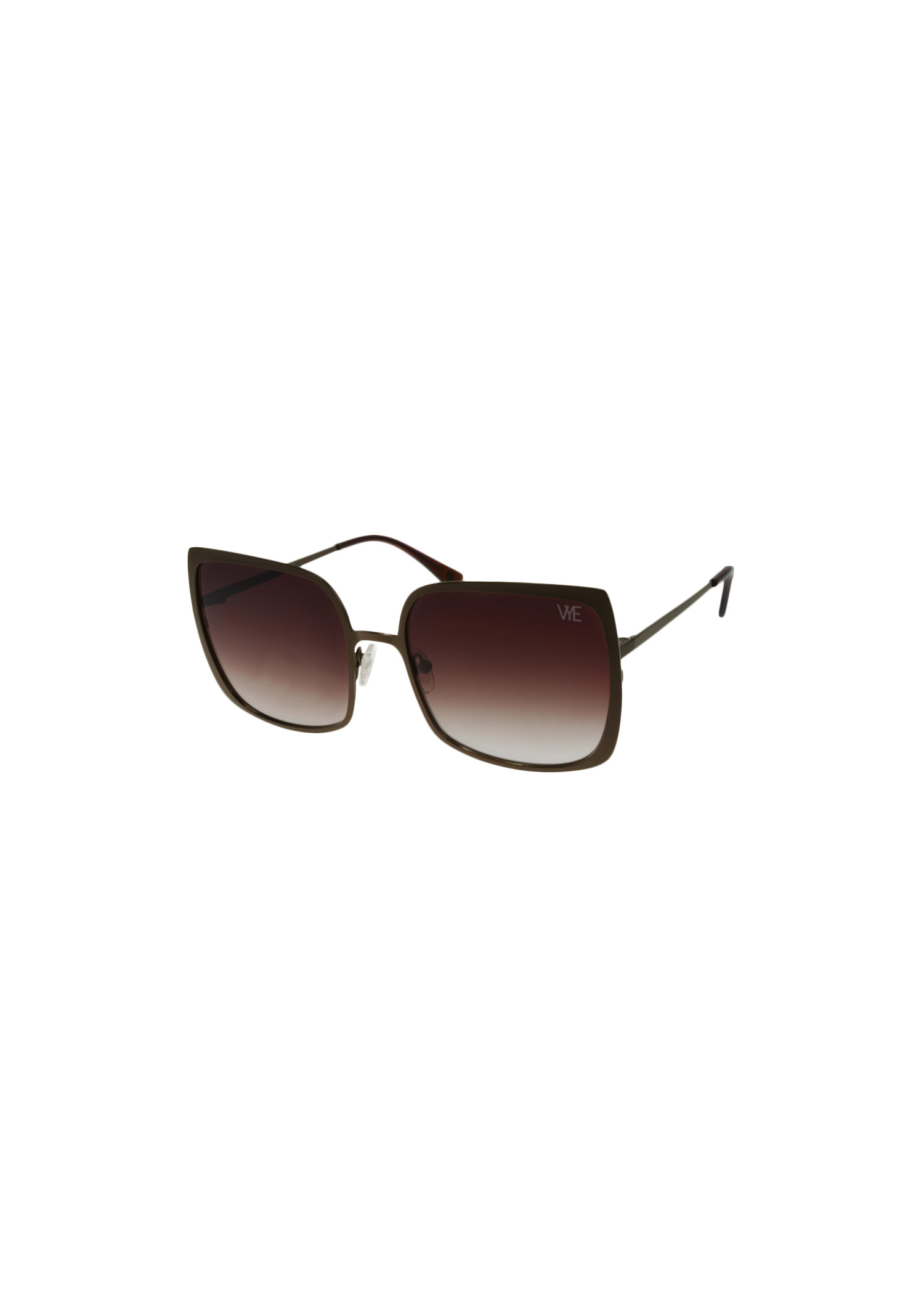 LUXUS oversized sunglasses with shiny vibrant red metal frame and solid smoke lenses for full UV protection