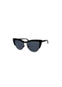 ROYAL VOYAGER standard sunglasses with solid smoke lenses, matte black acetate frame, and black matte metal accents, offering full UV protection