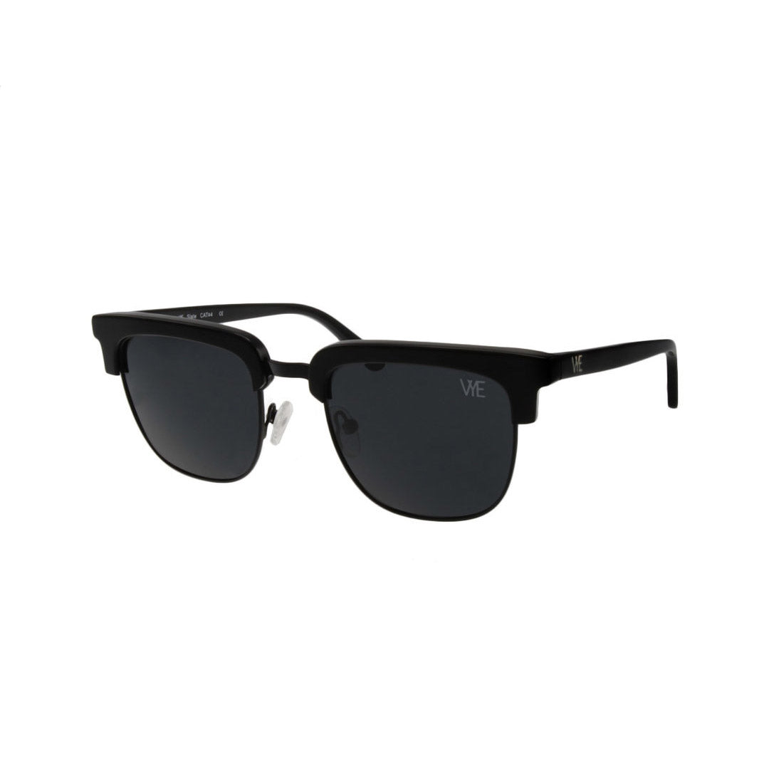 Sleek Shiny Black SLATE Sunglasses with Matte Black Metal Detail