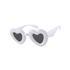 White bubbly heart-shaped sunglasses 