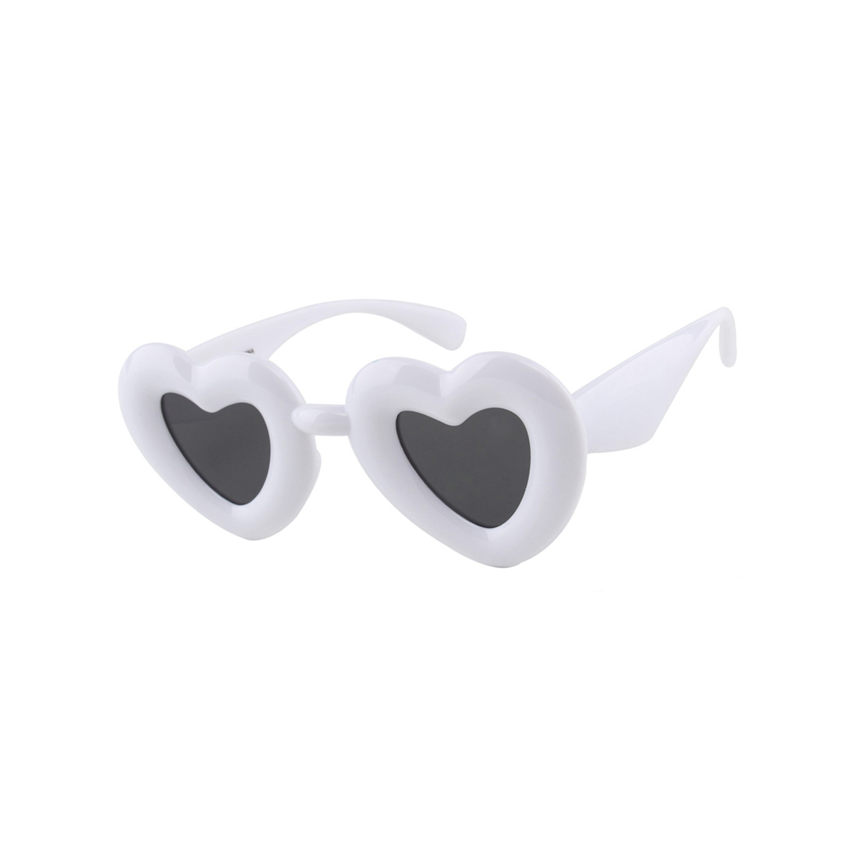 White bubbly heart-shaped sunglasses 