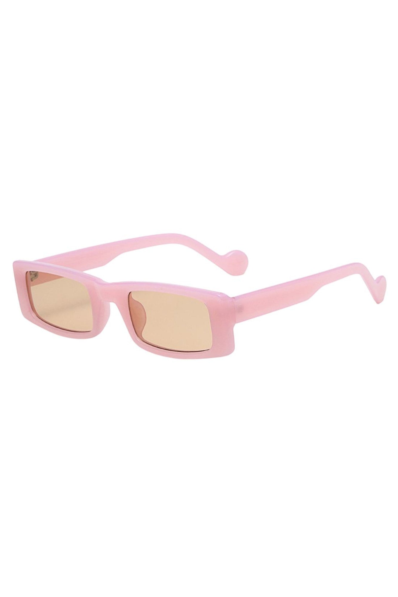 Pink sunglasses with brown lenses 