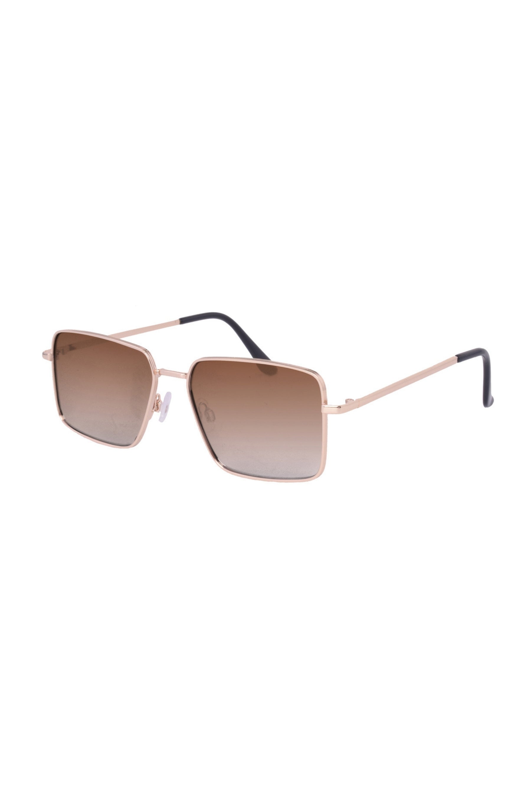 Sunglasses with rose gold frame and gradient lenses
