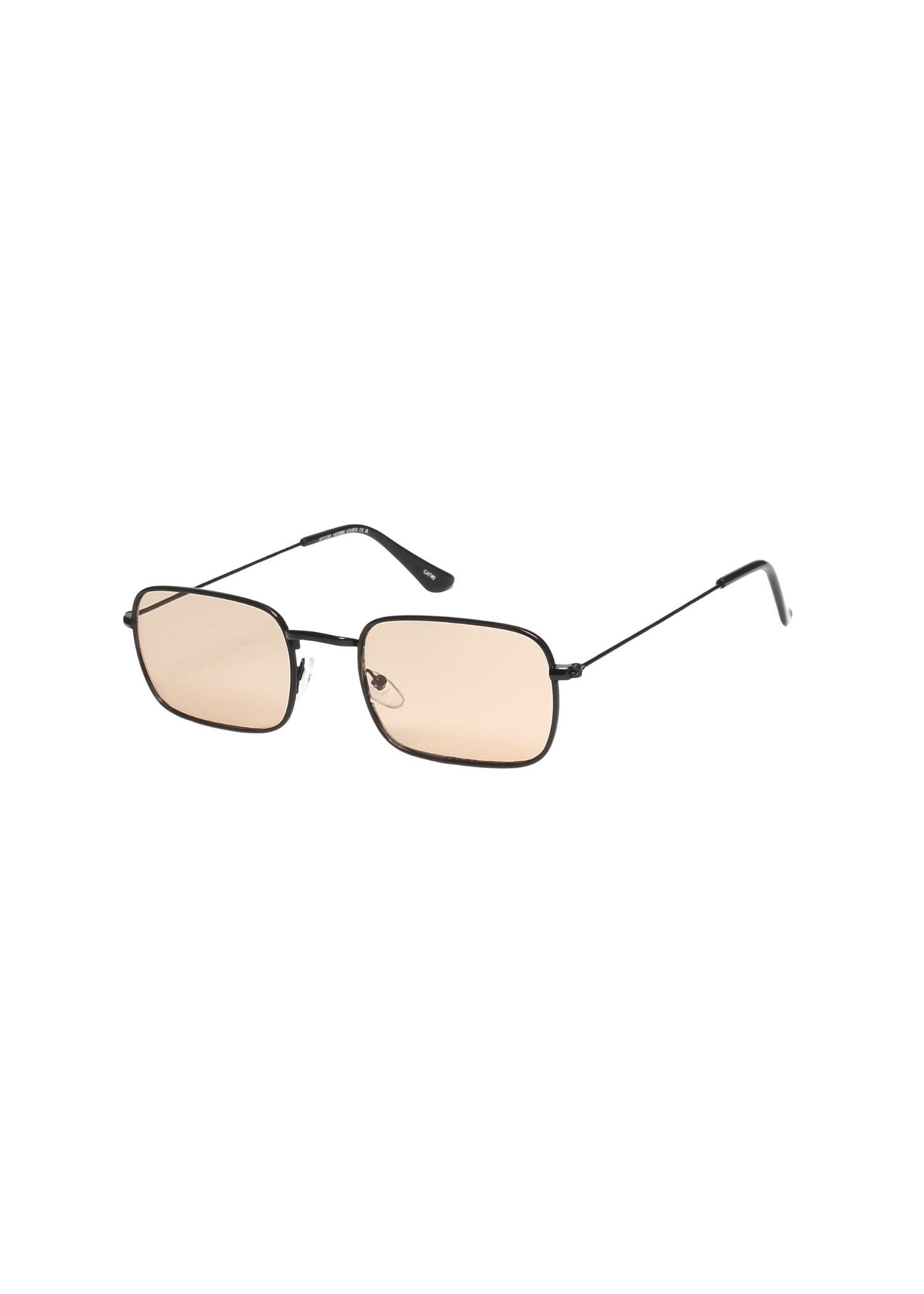 Sunglasses with thin metal frame with brown lenses 