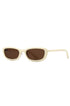 Beige sunglasses with brown lenses 